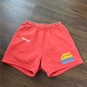 Madhappy Local Optimist Hotline Red Sweat Shorts